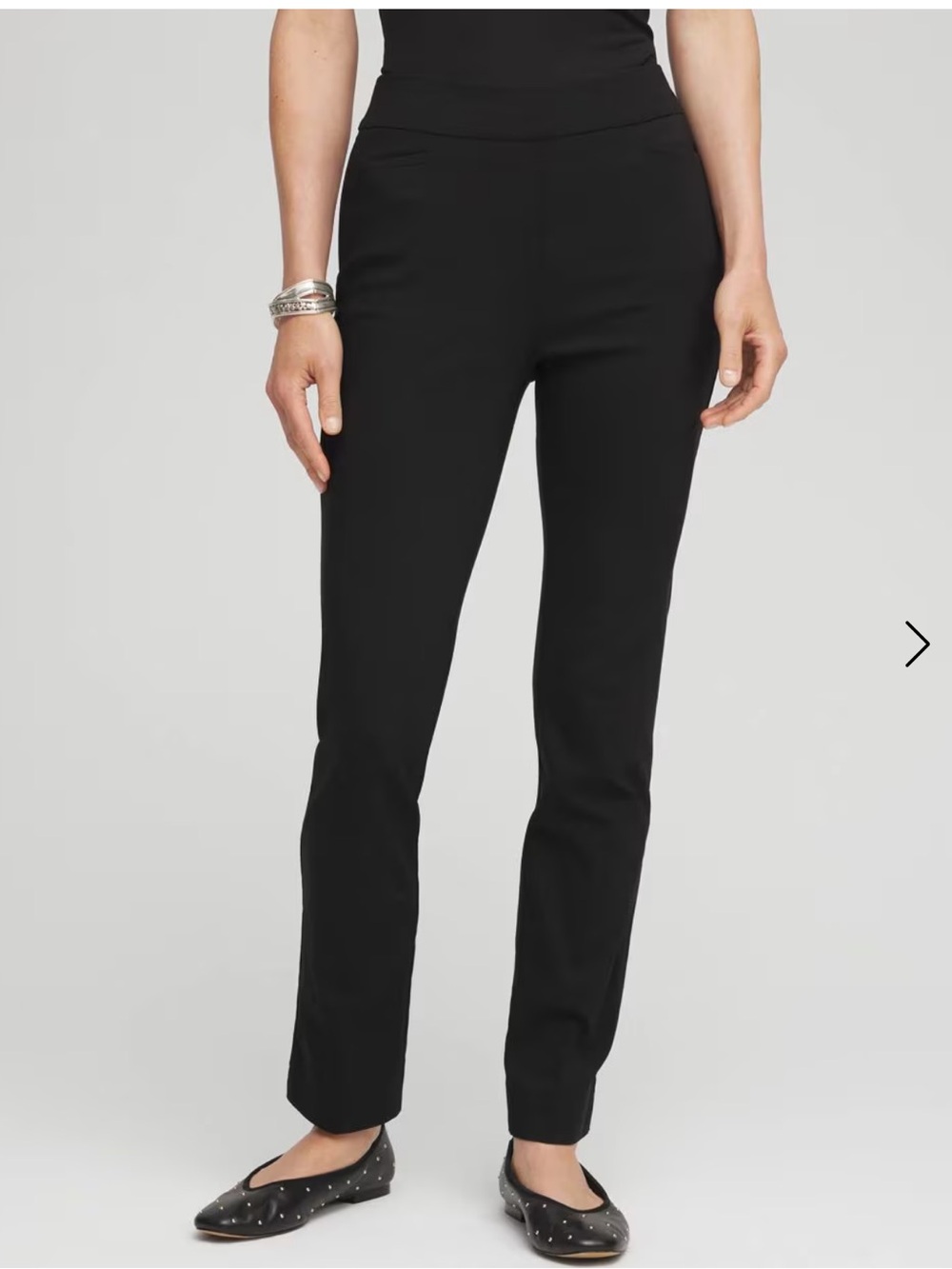 Harold’s Black Flat Front Pants ankle tapered size 8